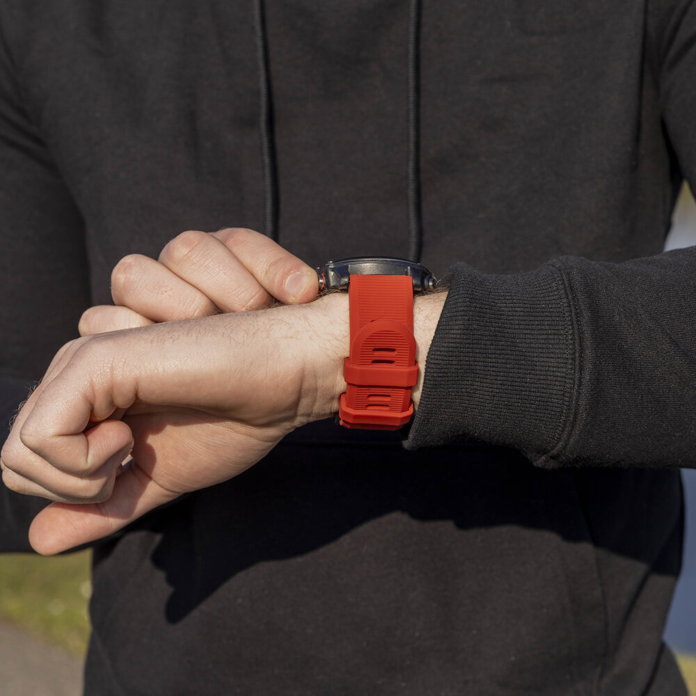 Strap-it® Strap-it Garmin Tactix 7 siliconen bandje (rood)