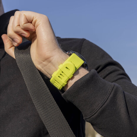 Strap-it® Strap-it Garmin Tactix 7 Pro siliconen bandje (lichtgroen)