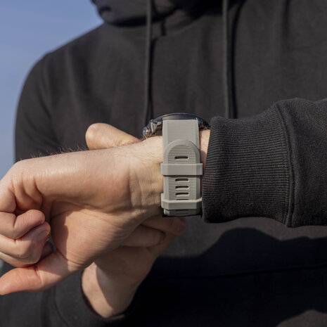 Strap-it® Strap-it Garmin Tactix 7 Pro siliconen bandje (grijs)