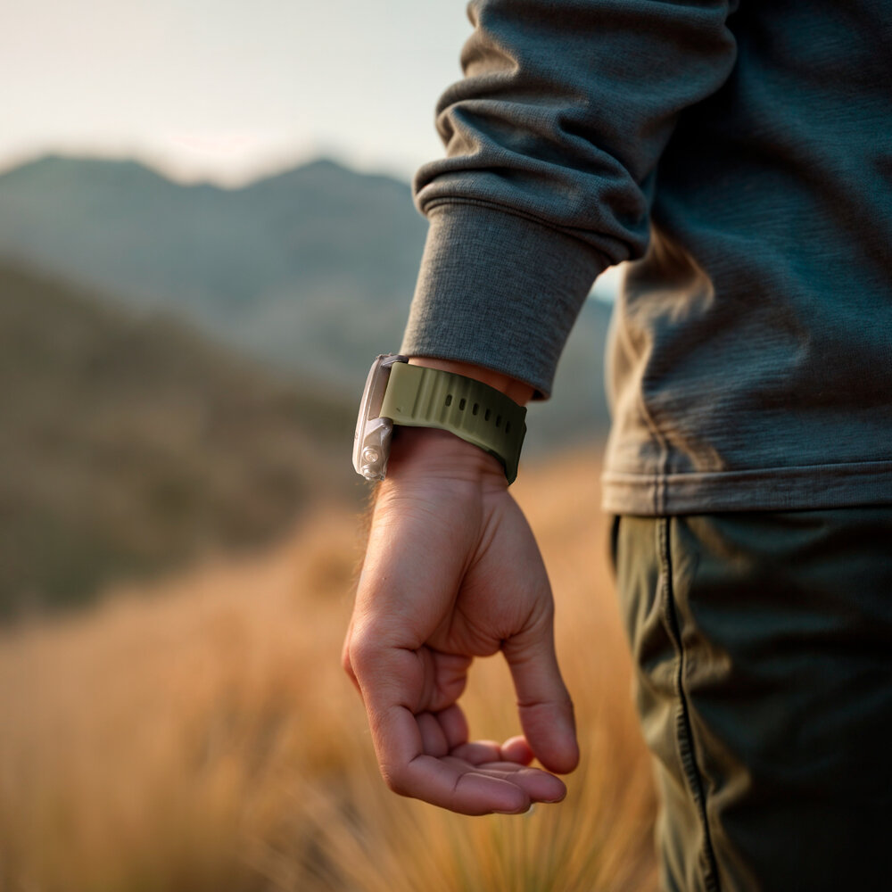 Strap-it® Strap-it Garmin Tactix 8 - 51mm outdoor siliconen band (legergroen)