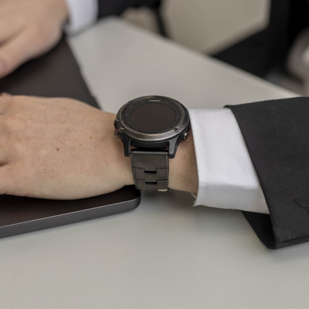 Strap-it® Strap-it Garmin Fenix 3 titanium bandje (grafiet)