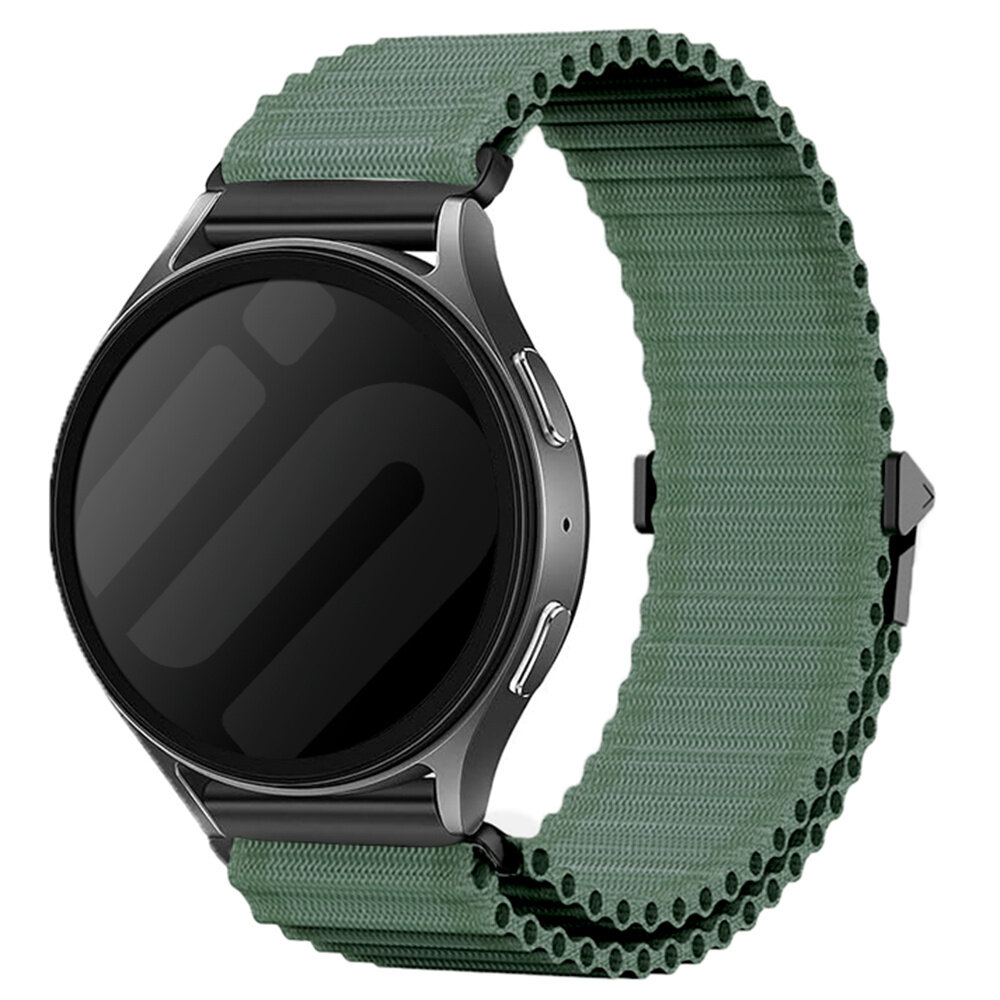 Strap-it® Strap-it Samsung Galaxy Watch 46mm outdoor nylon bandje (donkergroen)