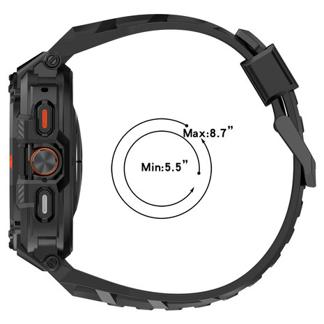 Strap-it® Strap-it Samsung Galaxy Watch Ultra TPU bandje met frame (zwart)