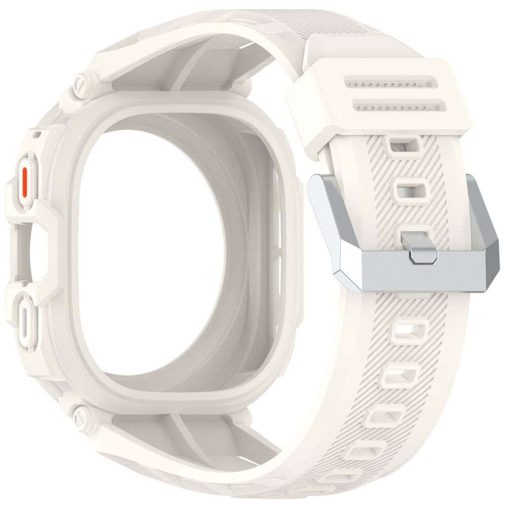 Strap-it® Strap-it Samsung Galaxy Watch Ultra TPU bandje met frame (ivoor wit)