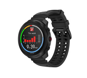 Strap-it® Polar Vantage M silicone grain band (zwart)