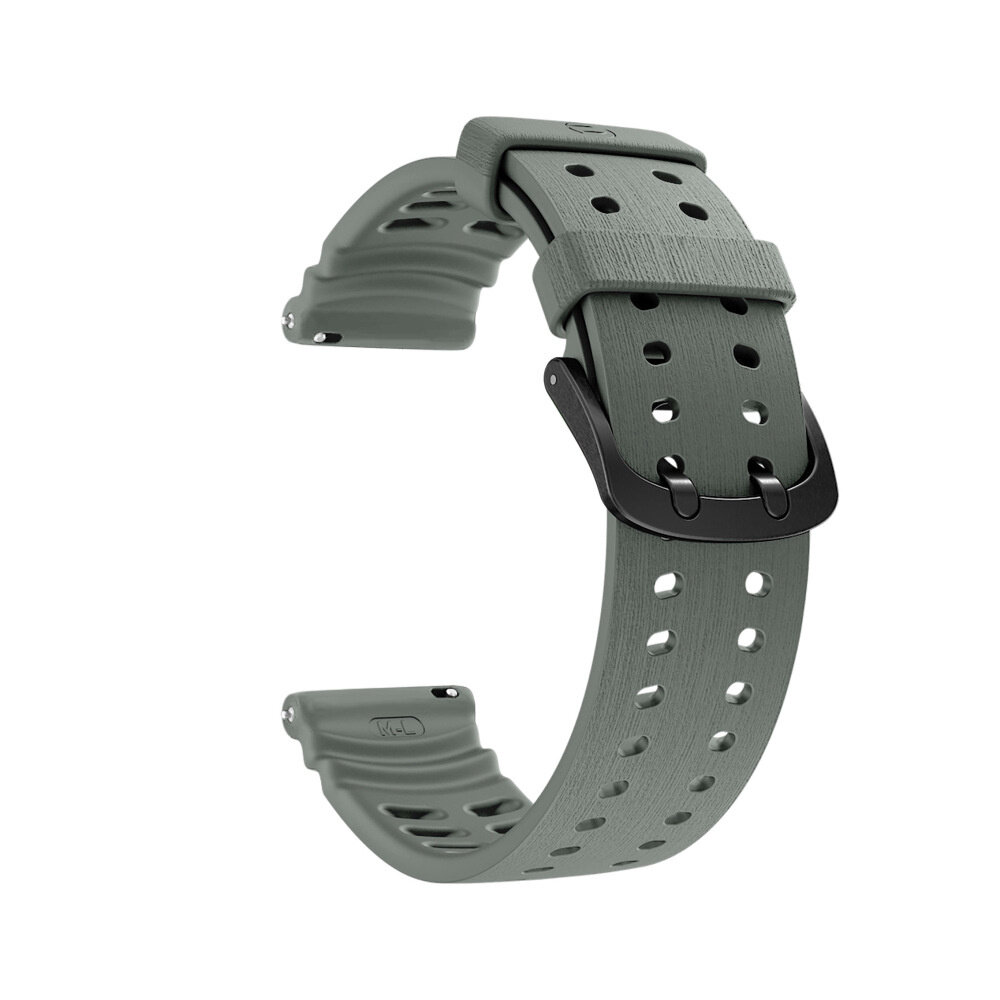 Strap-it® Strap-it Polar Vantage M3 silicone grain band (donkergrijs)