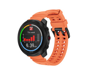 Strap-it® Polar Vantage V3 silicone grain band (oranje)