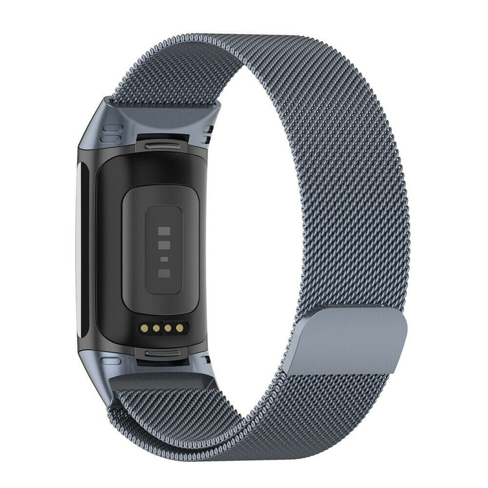 Strap-it® Strap-it Fitbit Charge 5 Milanese band (space grey) Strap-it® Strap-it Fitbit Charge 5 Milanese band (space grey)