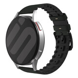 Strap-it® Samsung Galaxy Watch 6 Classic 47mm siliconen/leren bandje (groen)