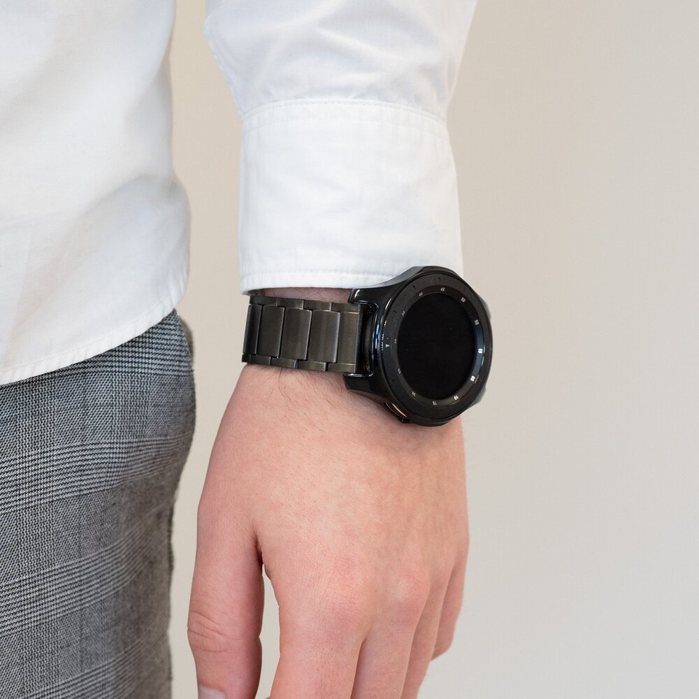 Bandz Bandz Oppo Watch X2 titanium schakel band (grafiet)