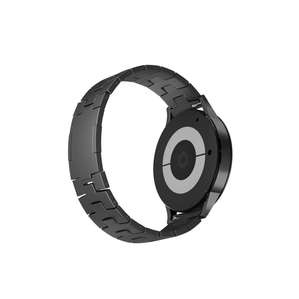 Strap-it® Strap-it Oppo Watch X2 titanium grain band (platte sluiting) (grafiet)