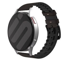 Strap-it® Polar Ignite 3 siliconen/leren bandje (bruin)