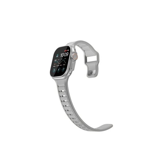 KeyBudz KeyBudz Apple Watch 44/45/46mm/Apple Watch bandje Journey (Stone Grey)