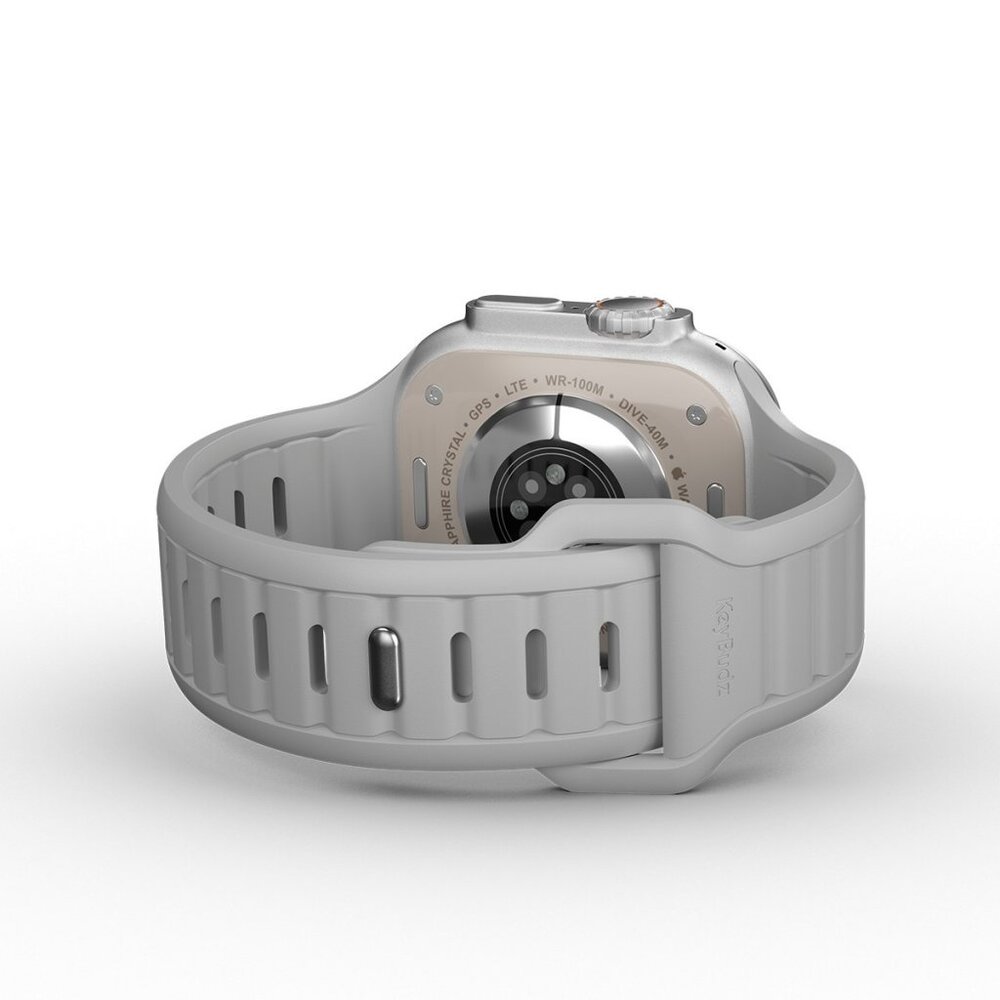 KeyBudz KeyBudz Apple Watch 44/45/46mm/Apple Watch bandje Journey (Stone Grey)