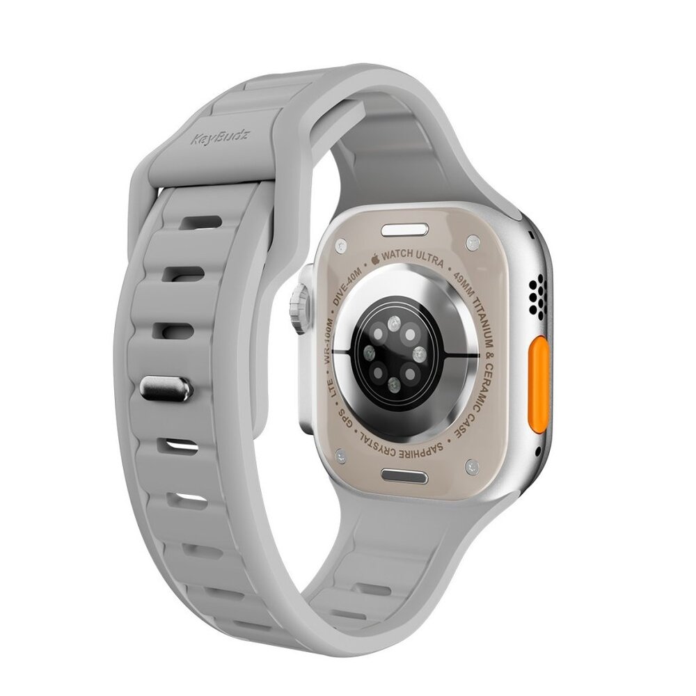 KeyBudz KeyBudz Apple Watch 44/45/46mm/Apple Watch bandje Journey (Stone Grey)