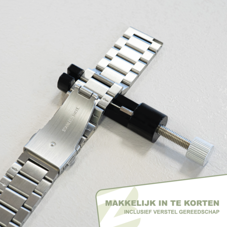 Bandz Bandz Samsung Galaxy Watch 3 41mm stalen band 'Classic' (zwart)