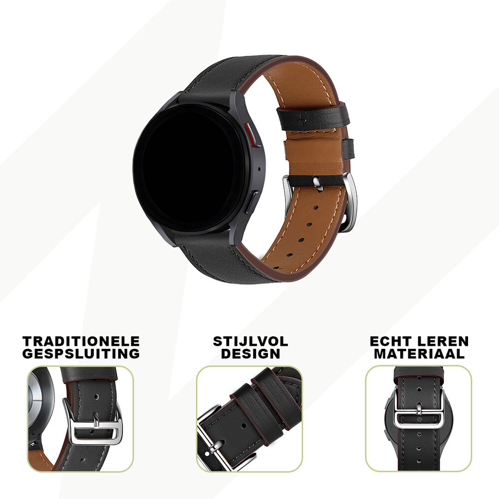 Bandz Bandz Suunto 9 Peak Pro lederen band 'Deluxe' (zwart)