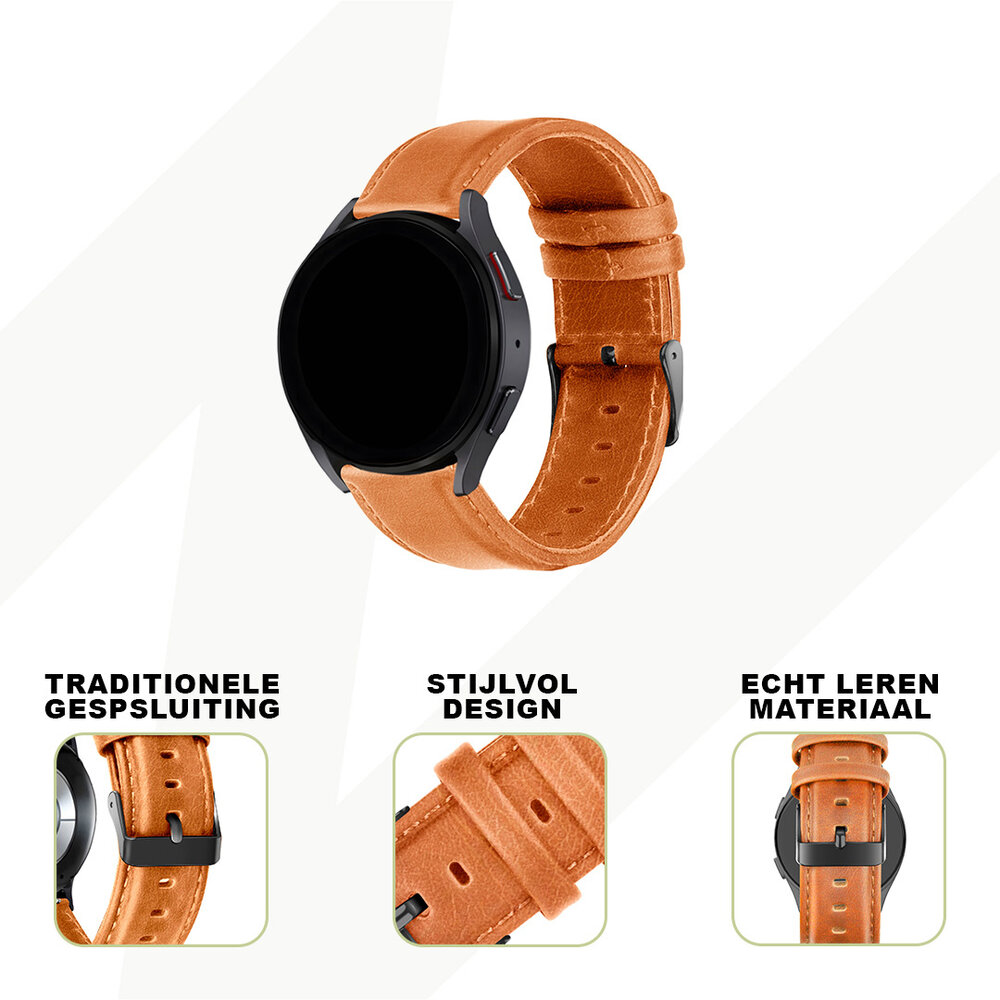 Bandz Bandz Coros Apex 42mm lederen band 'Classic' (bruin)