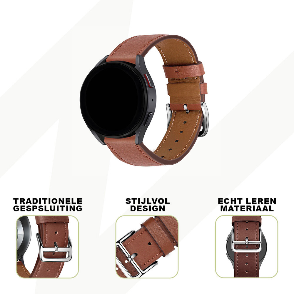 Bandz Bandz Honor Watch GS 4 lederen band 'Deluxe' (bruin)