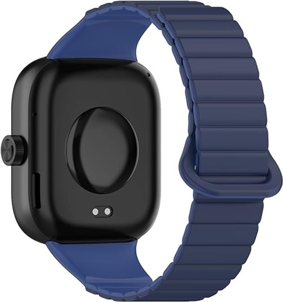Strap-it® Strap-it Redmi Watch 5 magnetisch siliconen bandje (duo blauw)