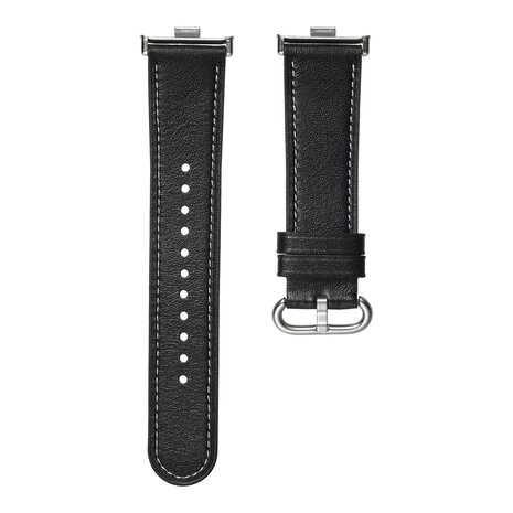 Strap-it® Strap-it Redmi Watch 5 leren bandje (zwart)