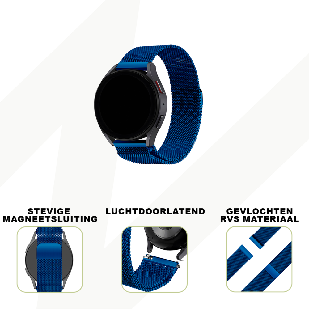 Bandz Bandz Xiaomi Amazfit GTS Milanese loop band (blauw) Bandz Bandz Xiaomi Amazfit GTS Milanese loop band (blauw)