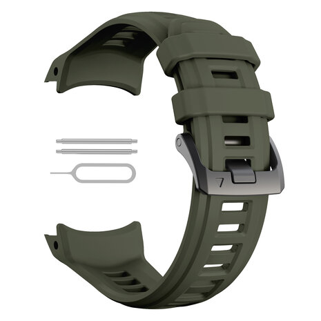 Strap-it® Strap-it Garmin Instinct 3 - 50mm silicone band 'perfect fit' (legergroen)
