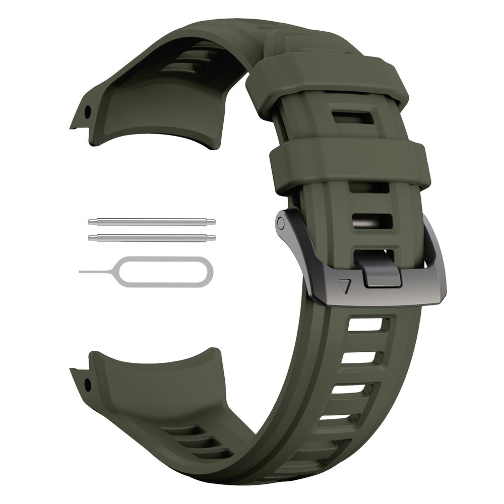 Strap-it® Strap-it Garmin Instinct 3 - 45mm silicone band 'perfect fit' (legergroen)