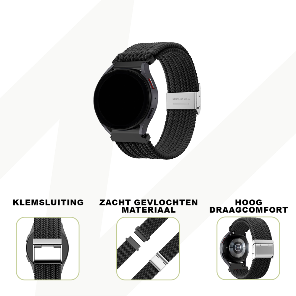 Bandz Bandz Coros Apex 2 gevlochten nylon band (zwart)