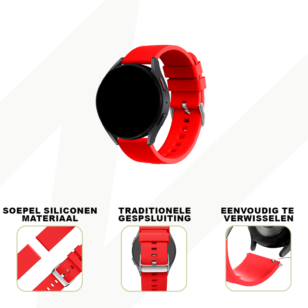 Bandz Bandz Samsung Gear S3 siliconen band 'Deluxe' (rood)
