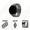 Bandz Bandz Amazfit GTR 3 (Pro) titanium schakel band (grafiet) Bandz Bandz Amazfit GTR 3 (Pro) titanium schakel band (grafiet)