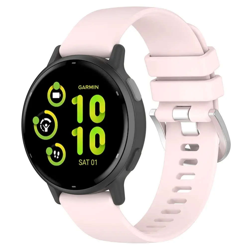 Strap-it® Strap-it Garmin Vivoactive 6 siliconen classic bandje (roze)