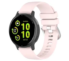 Strap-it® Garmin Vivoactive 6 siliconen classic bandje (roze)