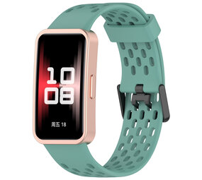 Strap-it® Huawei Band 8 siliconen air bandje (dennengroen)