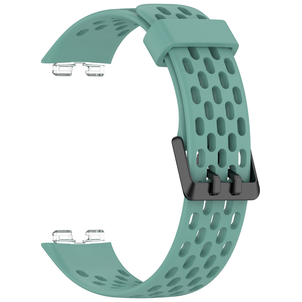 Strap-it® Strap-it Huawei Band 8 siliconen air bandje (dennengroen)