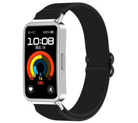Strap-it® Huawei Band 8 elastisch bandje (zwart) Strap-it® Huawei Band 8 elastisch bandje (zwart)