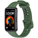 Strap-it® Huawei Band 9 classic siliconen bandje (donkergroen)