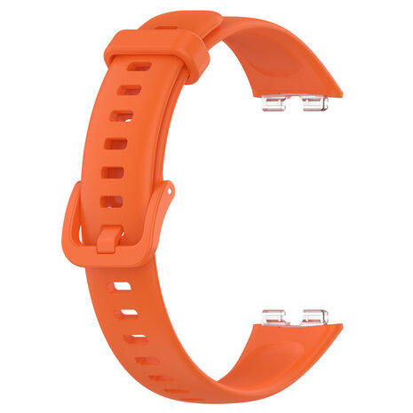 Strap-it® Strap-it Huawei Band 9 classic siliconen bandje (oranje)
