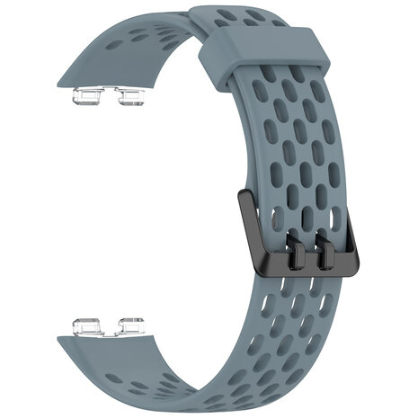 Strap-it® Strap-it Huawei Band 9 siliconen air bandje (grijsblauw)