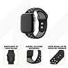 Bandz Bandz Apple Watch Dual Snap sport band (zwart/grijs) Bandz Bandz Apple Watch Dual Snap sport band (zwart/grijs)