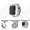 Bandz Bandz Apple Watch stalen schakel band Deluxe (zilver) Bandz Bandz Apple Watch stalen schakel band Deluxe (zilver)