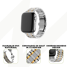 Bandz Bandz Apple Watch stalen schakel band Deluxe (zilver/goud) Bandz Bandz Apple Watch stalen schakel band Deluxe (zilver/goud)