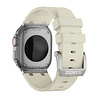 Bandz Bandz Apple Watch siliconen band 'Luxe Liquid' (beige met titanium) Bandz Bandz Apple Watch siliconen band 'Luxe Liquid' (beige met titanium)
