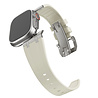 Bandz Bandz Apple Watch siliconen band 'Luxe Liquid' (beige met titanium) Bandz Bandz Apple Watch siliconen band 'Luxe Liquid' (beige met titanium)
