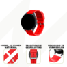 Bandz Bandz Amazfit Bip 6 siliconen band 'Deluxe' (rood) Bandz Bandz Amazfit Bip 6 siliconen band 'Deluxe' (rood)