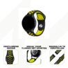 Bandz Bandz Amazfit Bip 6 sport band 'Deluxe' (zwart/geel) Bandz Bandz Amazfit Bip 6 sport band 'Deluxe' (zwart/geel)