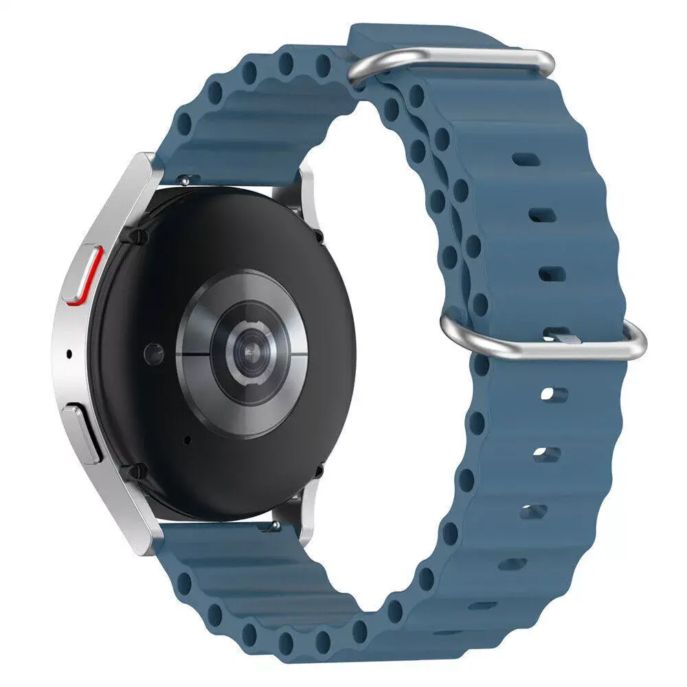 Strap-it® Strap-it Amazfit Bip 6 Ocean bandje (grijsblauw)
