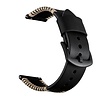 Strap-it® Strap-it Amazfit Bip 6 Stitched leren band (zwart) Strap-it® Strap-it Amazfit Bip 6 Stitched leren band (zwart)
