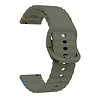 Strap-it® Strap-it Amazfit Bip 6 wave siliconen bandje (legergroen) Strap-it® Strap-it Amazfit Bip 6 wave siliconen bandje (legergroen)