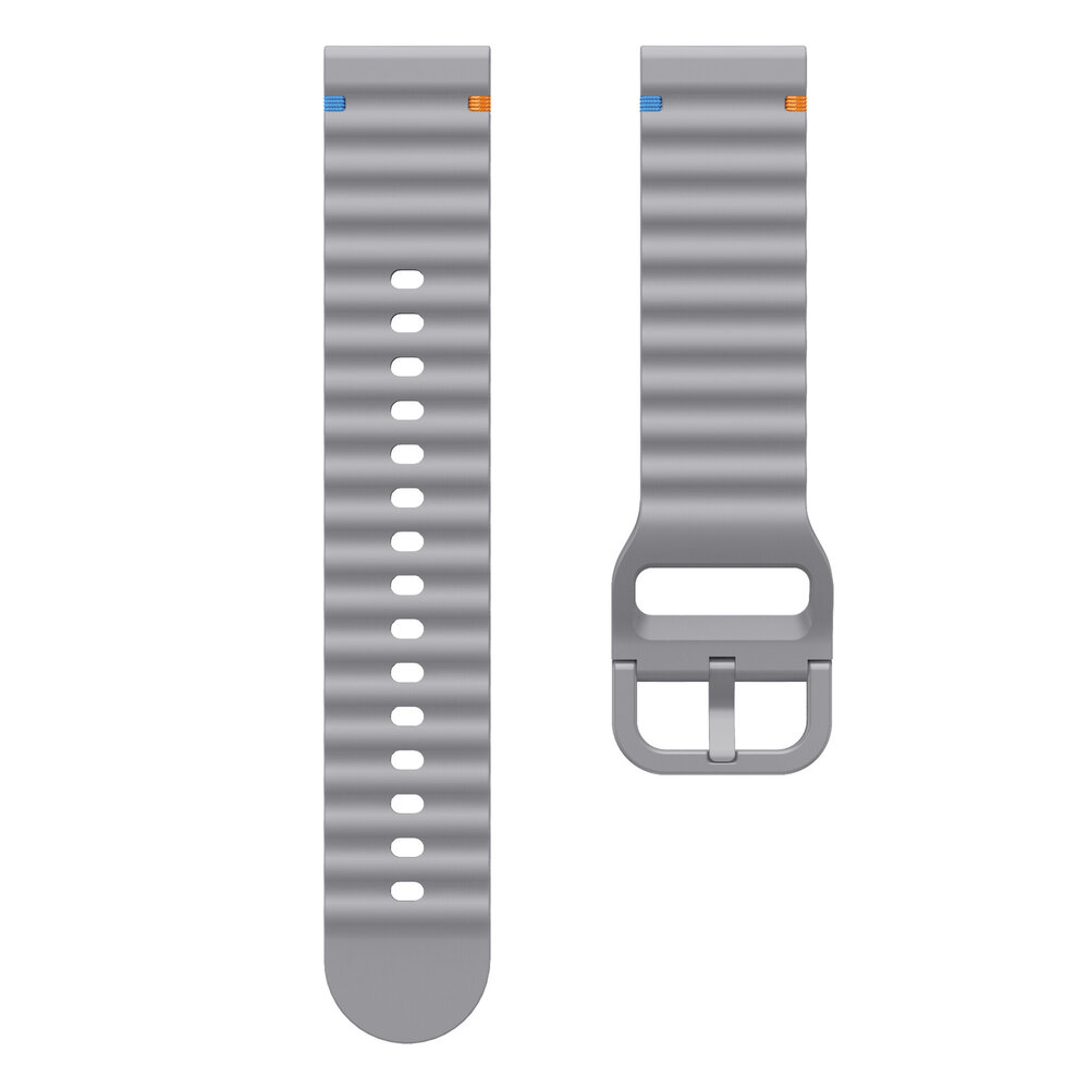 Strap-it® Strap-it Amazfit Bip 6 wave siliconen bandje (donkergrijs)